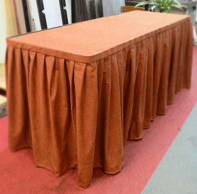 What are some different types of table skirting?